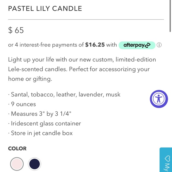 LELE SADOUGHI pastel lily 9oz candle - Picture 5 of 5